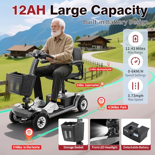 Easy Operate Mobility Scooter for Seniors