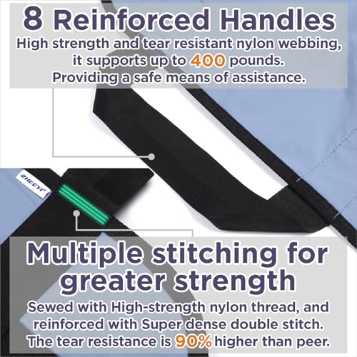 Multipurpose 48" x 40" Positioning Bed Pad with Reinforced Handles