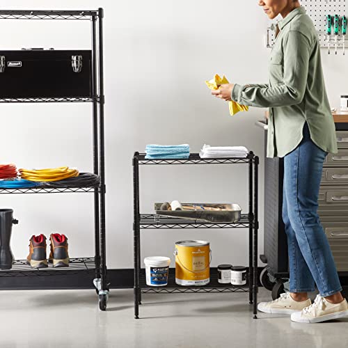 3 Shelf Adjustable Heavy Duty Steel Wire Rack Storage Shelving Organizer with Storage Space