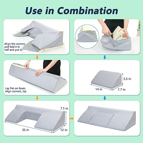 Bed Sore Turning Wedge Body Positioners for Sleeping After Surgery U Shaped Anti Bedsore Cushion Hospital Waterproof incline PillowsTreatment Buttocks Prevent Pressure Ulcer for Elderly Bedridden