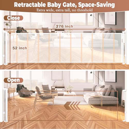 276" Retractable Baby Gate Extra Wide