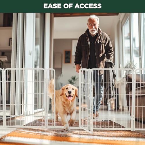 Dog Gate Extra Wide Adjustable for Openings Up to 83"