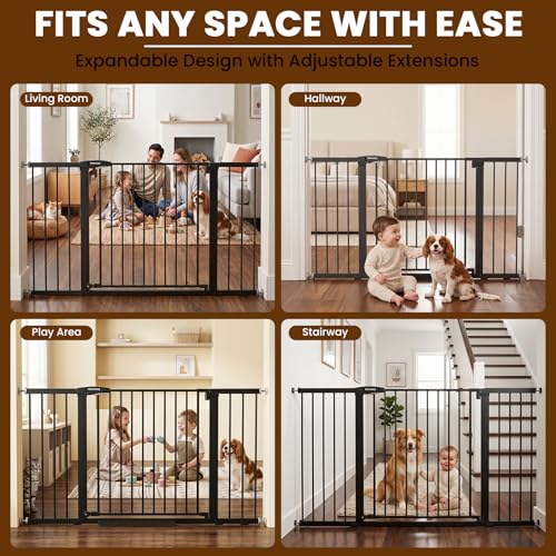 36 58" Extra Wide Baby Gate for Stairs