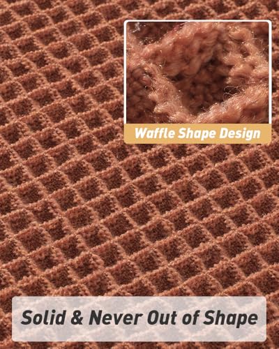 Upgraded Waffle Bath Mat Ultra Absorbent Non Slip Bathroom Mat (2 Sq Ft)