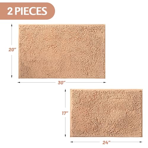 Chenille Bathroom Rugs Set 2 Piece