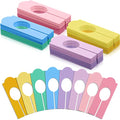 64 Pcs Hanging Closet Size Dividers Clothing Plastic Rack Dividers Rectangular Reusable Closet Labels Separators for Clothing Racks Retail Garment Organizer