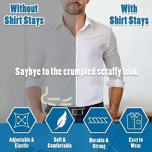 1 Pairs Y Style Men Shirt Stays for Military Police