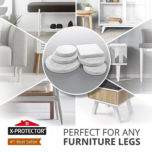 357 PCS White Felt Furniture Pads X (357 Count)