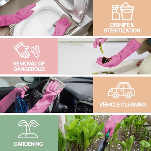 Mamison Rubber Dishwashing Gloves (3 Count)