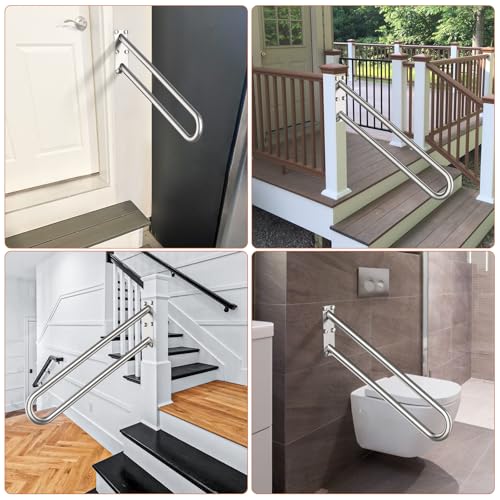 28 Inch Satin Brushed Nickel Stainless Steel Handrail