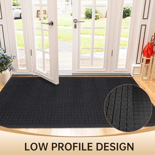 3'x4' Front Door Mat Indoor Outdoor Entrance Heavy Duty Waterproof