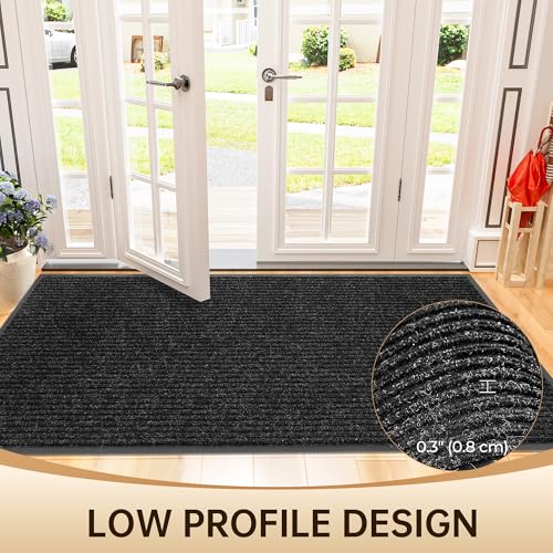 3'x5' Front Door Mat Indoor Outdoor Entrance Heavy Duty Waterproof (15 Sq Ft)