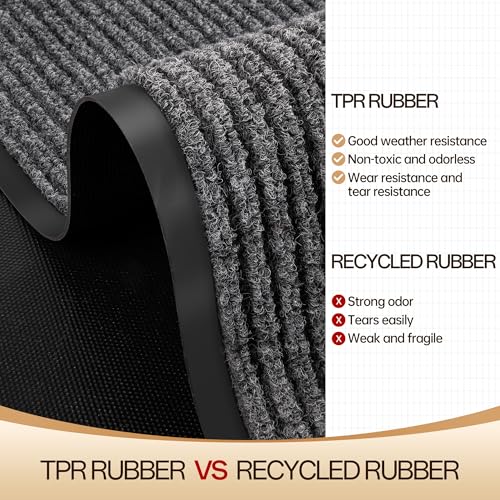 3'x5' Front Door Mat Indoor Outdoor Entrance Heavy Duty Waterproof