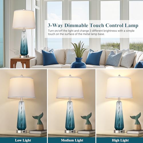 Glass Table Lamps for Living Room