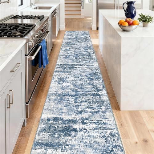 Long Hallway Runner Rug 2.6x12 ft Textured Non Slip for Dogs (31.2 Sq Ft)