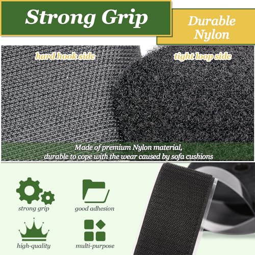 4.3" x 26.3 Feet Adhesive Hook and Loop Tape Heavy Duty Cushion Grip (26.25 Foot)