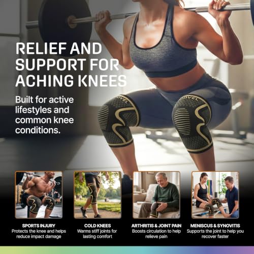 Compression Knee Brace for Women & Men (2 Count)