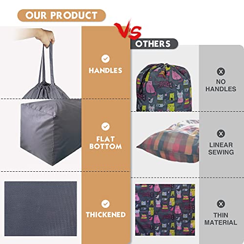 Washable Travel Laundry Bag with Handles and Drawstring (2 Count)