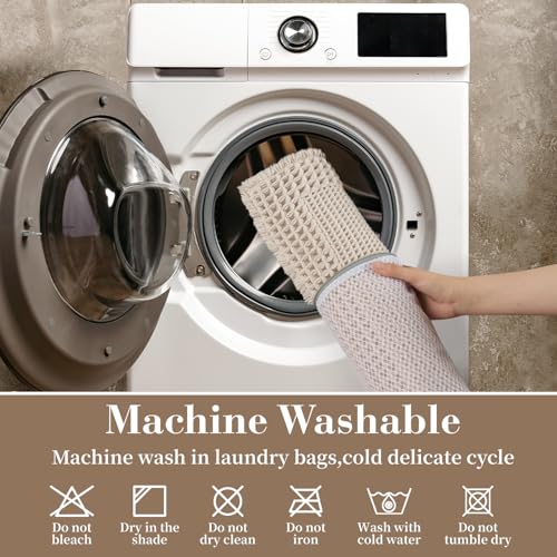 Waffle Bath Mat for Bathroom Non Slip Bathroom Rugs 24x36 Pale Beige (6 Sq Ft) - Bel Marant