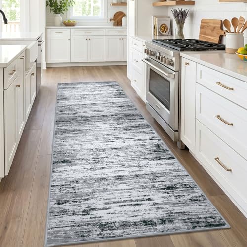 Abstract Washable Runners for Hallway 3x8 Runner Rug Non Slip Indoor (24 Sq Ft)