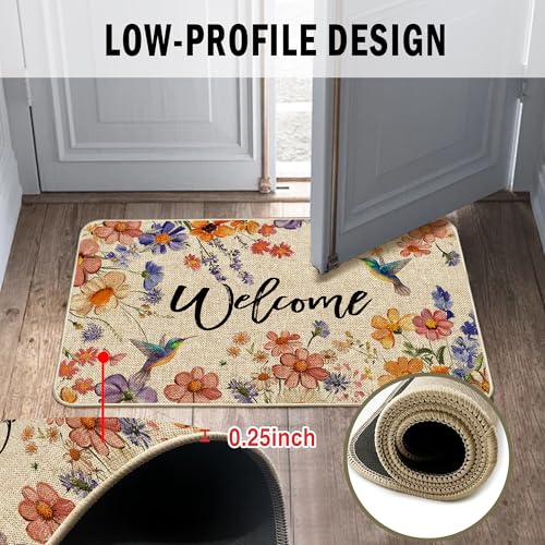Wildflower Welcome Doormat 17"x29" (3.42 Sq Ft)