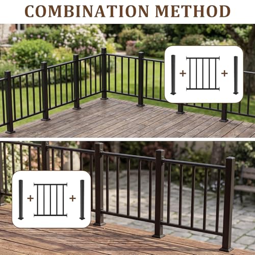 3Ft W x 36in H Level Deck Railing Kit