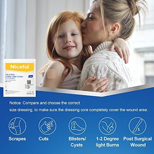 Silicone Foam Dressing 1.6"x2" 10 Count