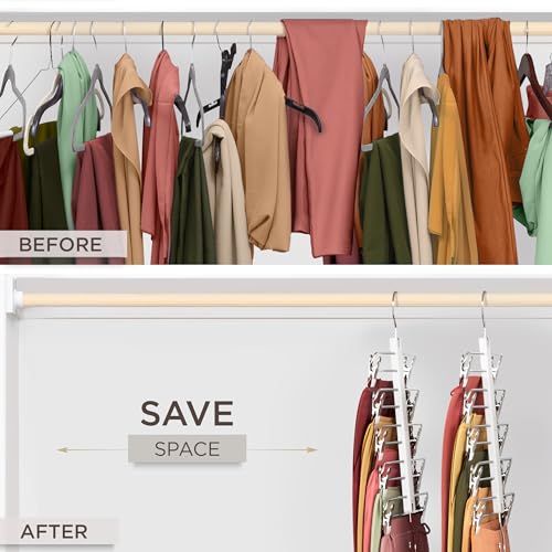 Skirt Hangers Space Saving with Clips (2 Count)