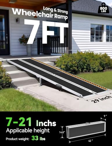 7FT Wheelchair Ramp with Support Legs