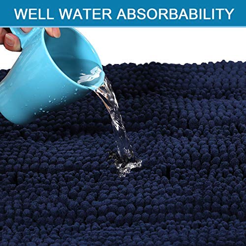 Bathroom Rugs Bath Rug Set 2 Piece Bathroom Contour Rug Toilet Mat Sets Non Slip Contour Bath Rug Ultra Thick Water Absorbent Striped Bath Mats Washable