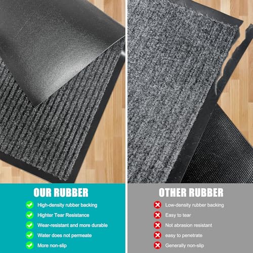 2'x4' Indoor Outdoor Door Mat Heavy Duty Front Door Mat Absorbent (8 Sq Ft)
