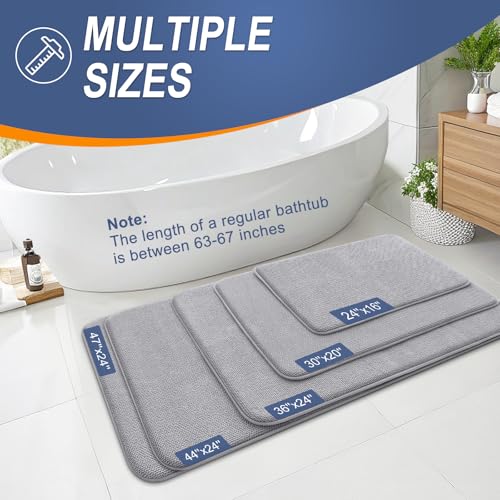 Memory Foam Bathroom Runner Rug 47x17