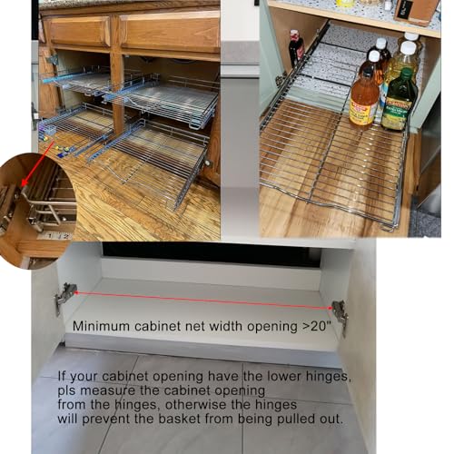 1 Tier Pull Out Cabinet Organizer