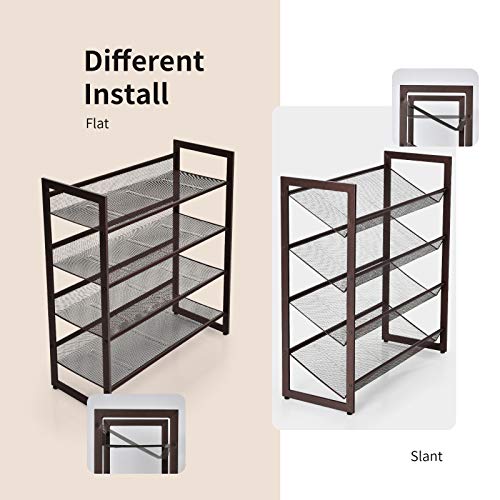 4 Tier Metal Shoe Rack
