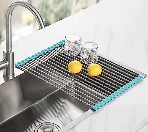Roll Up Dish Drying Rack Over Sink