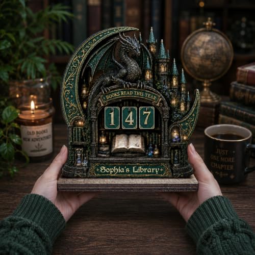 Personalized Books Read This Year Counter Sign Fantasy Book Lovers Gifts
