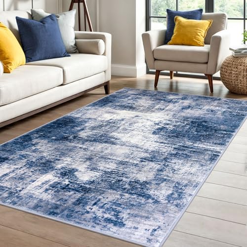 Abstract Area Rug 4x6 Ft Washable Rugs for Entryway Indoor (24 Sq Ft)