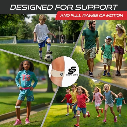 Sleeve Stars Swedish Brand Patellar Tendon Support Strap for Women & Men Effective Osgood Schlatter Knee Brace Youth & Kids Knee Brace with 3 Adjustable Length fits 7"