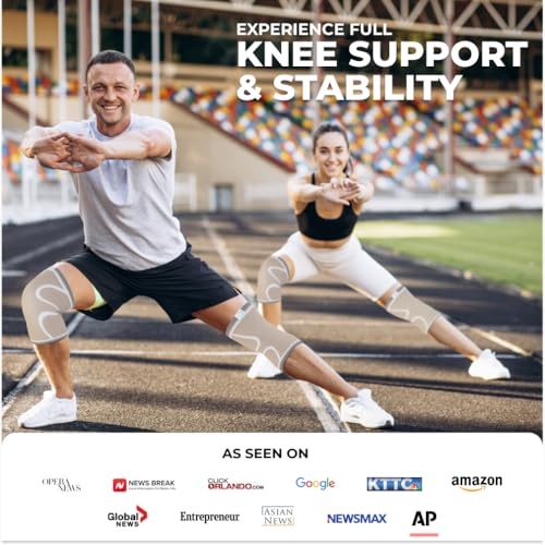 Compression Knee Brace for Women & Men (2 Count)