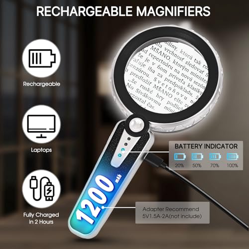 45X Magnifying Glass with Light