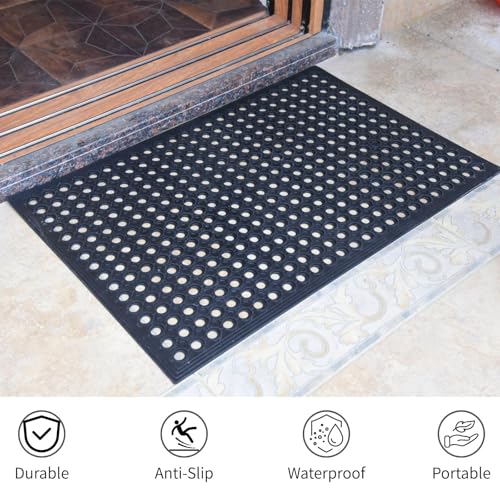 4 Pack Rubber Floor Mats 36”x24” (4 Count)