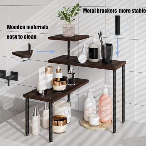 3 Tier Adjustable Countertop Organizer Corner Shelf
