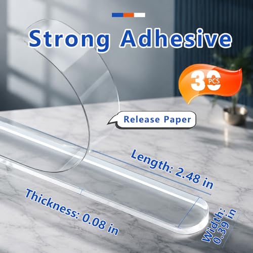 Clear Silicone Furniture Pads 30PCS Cabinet Bumpers Protection