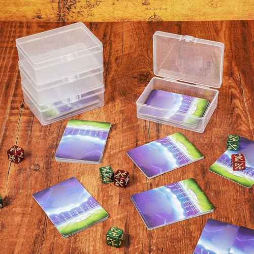 48 Pcs Playing Card Boxes Clear Plastic Deck Cases