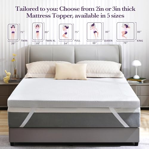 2 Inch Gel Memory Foam Mattress Topper