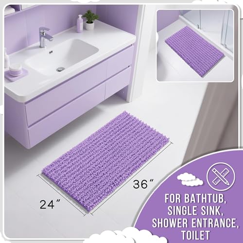 Large Bathroom Rugs Non Slip Washable 36x24 Inch