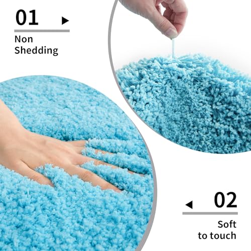 Toilet Mat 22x24 Sky Blue (3.675 Sq Ft)