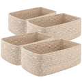 4 Pack Small Storage Shelf Baskets for Organizing (4 Count)