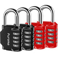 4 Combination Lock Locker 4 Digits Combo Padlock Gym Red & Black