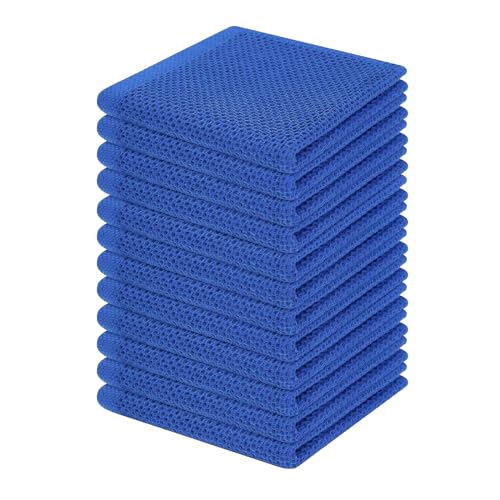 100% Cotton Waffle Weave Kitchen Dish Cloths 12 (12 Count)